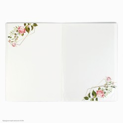 Папка Свидетельство А4 (ламинат) "Рамка, розы" 21,5*30,4см