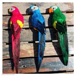 Попугай перьевой 45*10см красный