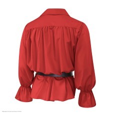 Рубашка винтажная/пиратская (красная) р.52-54, 175см