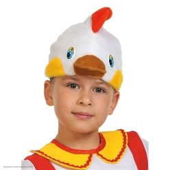 Шапочка "Курочка" (плюш) детская р.52-54