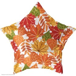 Шар фольга Звезда "Осенние листья" 22''/56см
