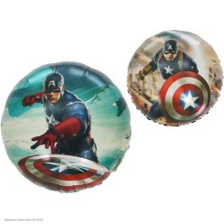 Шар фольга Круг "Мстители. Капитан" 18"/45см