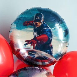Шар фольга Круг "Мстители. Капитан" 18"/45см