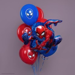 Шар фольга "Человек-Паук" (в прыжке) 79 см
