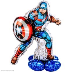 Фигура фольга 3Д "Мститель. Капитан" 117 см