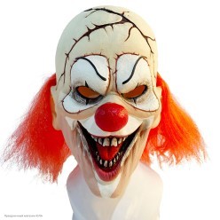 Маска "Клоун в трещинах" (рыжий) латекс