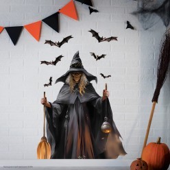 Наклейки декоративные Хэллоуин 70*50см "Ведьма"