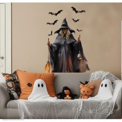 Наклейки декоративные Хэллоуин 70*50см "Ведьма"