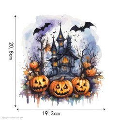 Наклейки декоративные Хэлл 30*20см "Дом и тыквы"