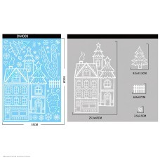 Наклейки статические НГ 48*35см "Домики"