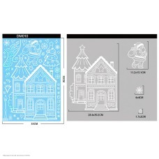 Наклейки статические НГ 48*35см "Дом, Санта"