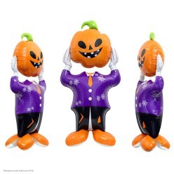 Фигура фольга 3D "Тыквенный человек" 155*74см