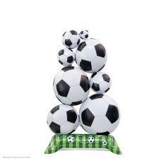 Фигура фольга 3D "Футбольные мячи" 150*83см
