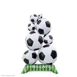 Фигура фольга 3D "Футбольные мячи" 150*83см