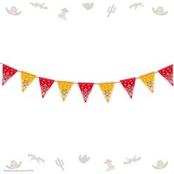 Гирлянда-вымпелы на ленте "Ковбойский платок" 9шт