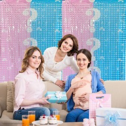 Занавес Квадраты 2*1,0м рисунок "Гендер-пати" гол-роз