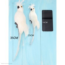 Попугай перьевой 35*8см белый