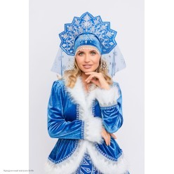 Костюм взрослый "Снегурочка Эвелин" р.50, 164см
