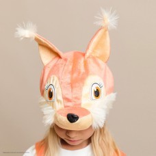 Шапочка "Белочка Лапушка" (плюш) детская р.50-52