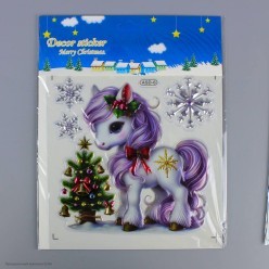 Наклейки рельефные с тиснением СГ "Лошадка" 17*17см