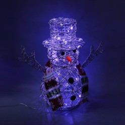 Фигура светящаяся "Снеговик" 52*55*28см (металл)