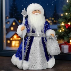 Фигура-ёмкость "Дед Мороз" в синем 48 см