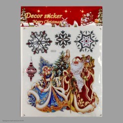Наклейки клеевые "Новогодние герои" рельефные 34*30 см Наклейки клеевые "Новогодние герои" рельефные 34*30 см