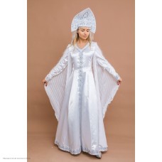 Костюм взрослый "Снегурочка Царевна-Лебедь" р.50, 164см