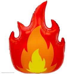 Шар фольга "Пламя" 69*55 см