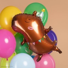 Шар фольга "Капибара на вечеринке" 72*59 см