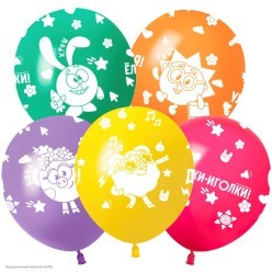 Набор шаров "Смешарики" 5ст/рисунок 12"/30см, 8шт