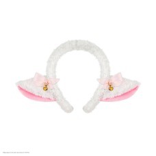 Уши Овечки на ободке, мех (бело-розовые) 23*15см