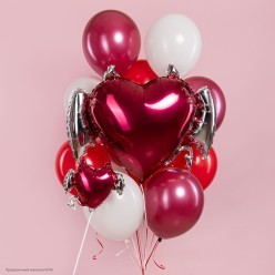 Шар фольга Сердце "Тихий омут" 89*72см