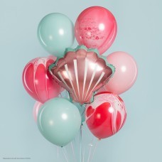 Шар фольга Морская ракушка, розовый 50*49 см