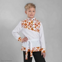 Косоворотка детская "Никита" р.30, 116см, белая