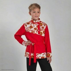 Косоворотка детская "Никита" р.26, 104см, красная