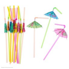 Трубочки для коктейля "Зонтики" 12 шт