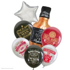Набор шаров "Мужской" Виски фольга + латекс, 7 шт