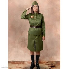 Костюм взрослый "Солдатка ВОВ" р.52-54, 164см