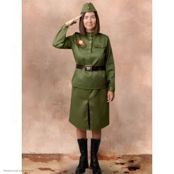 Костюм взрослый "Солдатка ВОВ" р.48-50, 164см