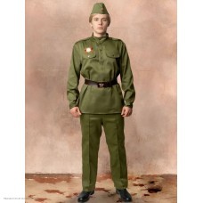 Костюм взрослый "Солдат ВОВ" р.52-54, 182см