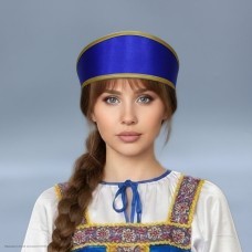 Кокошник "Наташа" синий (без отделки)