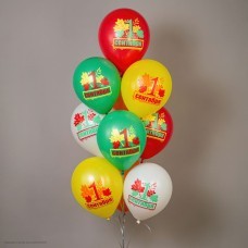 Набор шаров "1 Сентября!" 1ст/рис цветной 12"/30см, 10шт