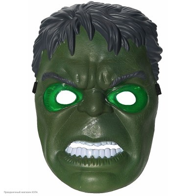 Маска "Халк" светящаяся (пластик) 22,5*15см РС17060-2