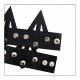 Корона чёрная с клёпками мягкая (кожзам) РС20523