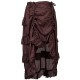 Юбка-каскад "вестерн" с подвязками, коричневая РС12101-кч