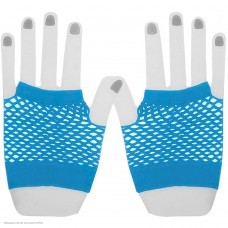 Перчатки сеточка без пальцев мини 11*9см, голубые