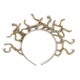 Ободок "Горгона" змеи, золотой (пластик) 28*22см РС14118-3