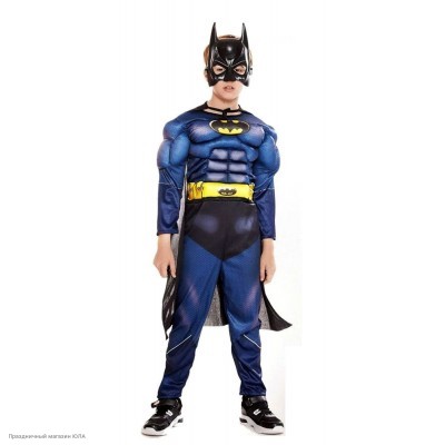 Костюм детский "Бэтмен" с мускулами, 110-120 см РС5738-12