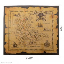 Карта пиратских сокровищ 21,5*19см
